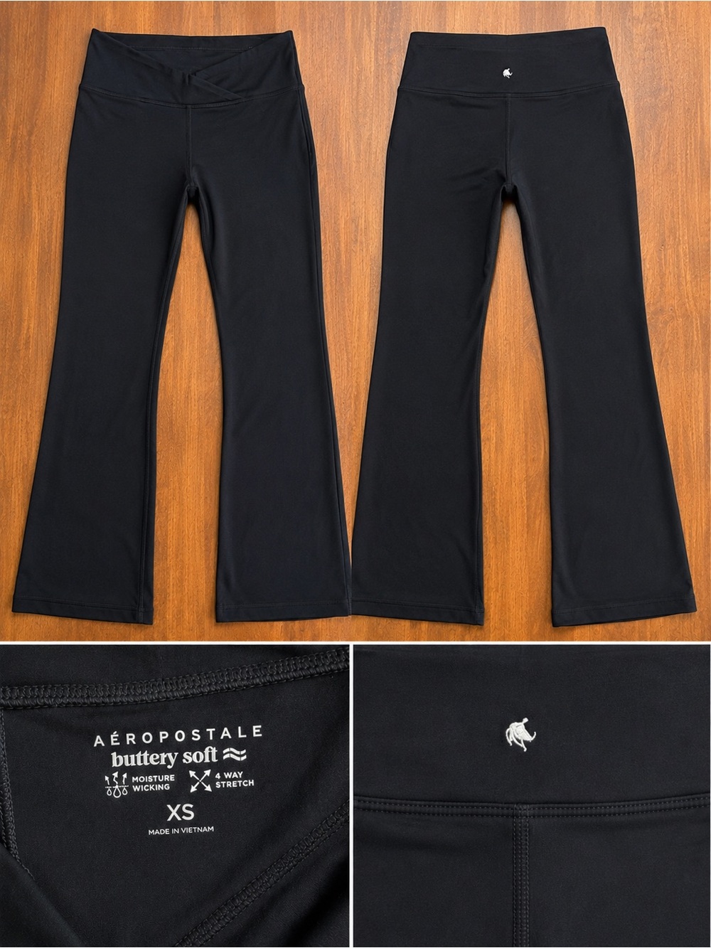 Aeropostale Women’s Black Buttery Soft Flare Leggings